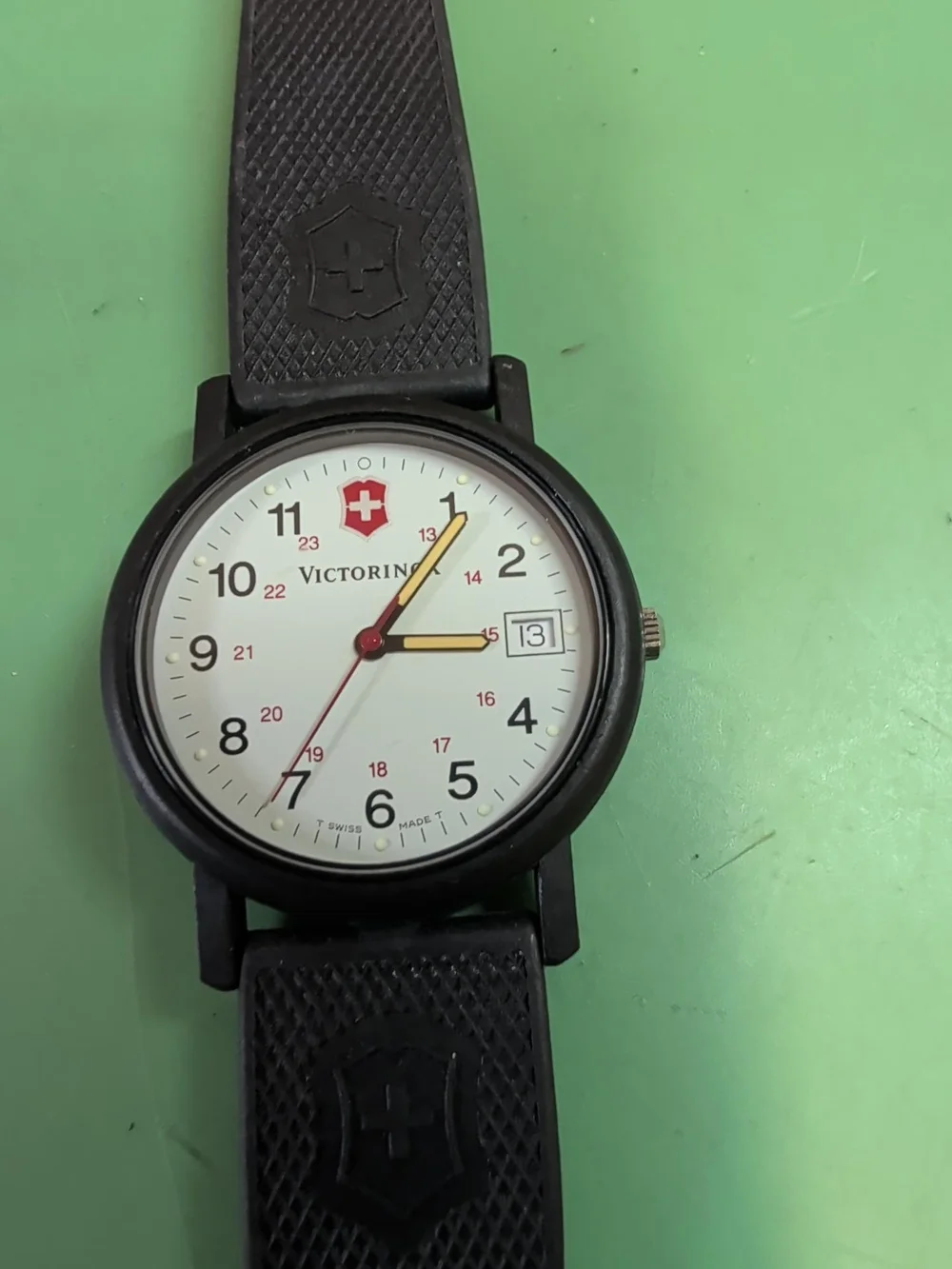 Victorinox Swiss Army White Dial Black Strap Field Watch